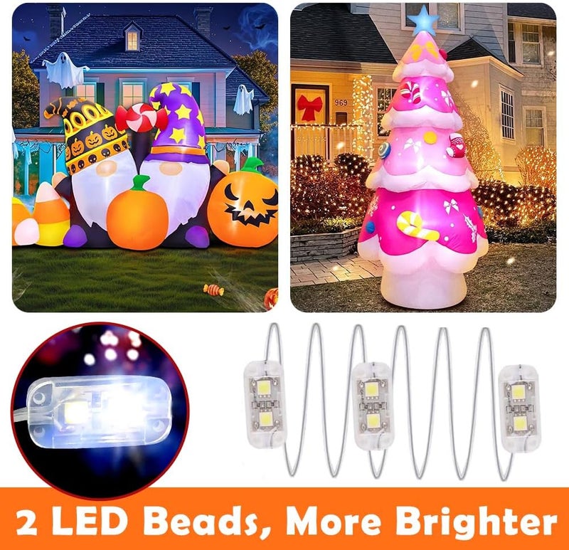 KOOY Inflatable Fan Replacement 12V 1.0A, Mini Air Blower Fan with 12V 1.25A Adapter and 3 LED Bulbs for Halloween Christmas Inflatable Outdoor Yard Decorations - Image 3